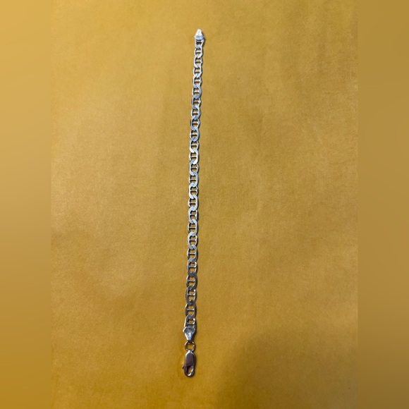 7” sterling silver 925  mariner link bracelet - Picture 3 of 4